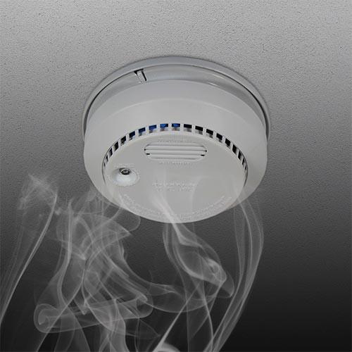 <p>The fire detector system consists of smoke detectors, heat detectors, glass break switches and
				blizzers which are connected to control panels. In case of smoke, the siren/bell alerts the user by making noise, the system has got a backup battery which can work for 48 hours without power.
			</p>
